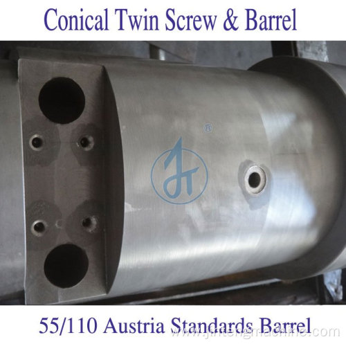 conical twin screw and barrel for HDPE